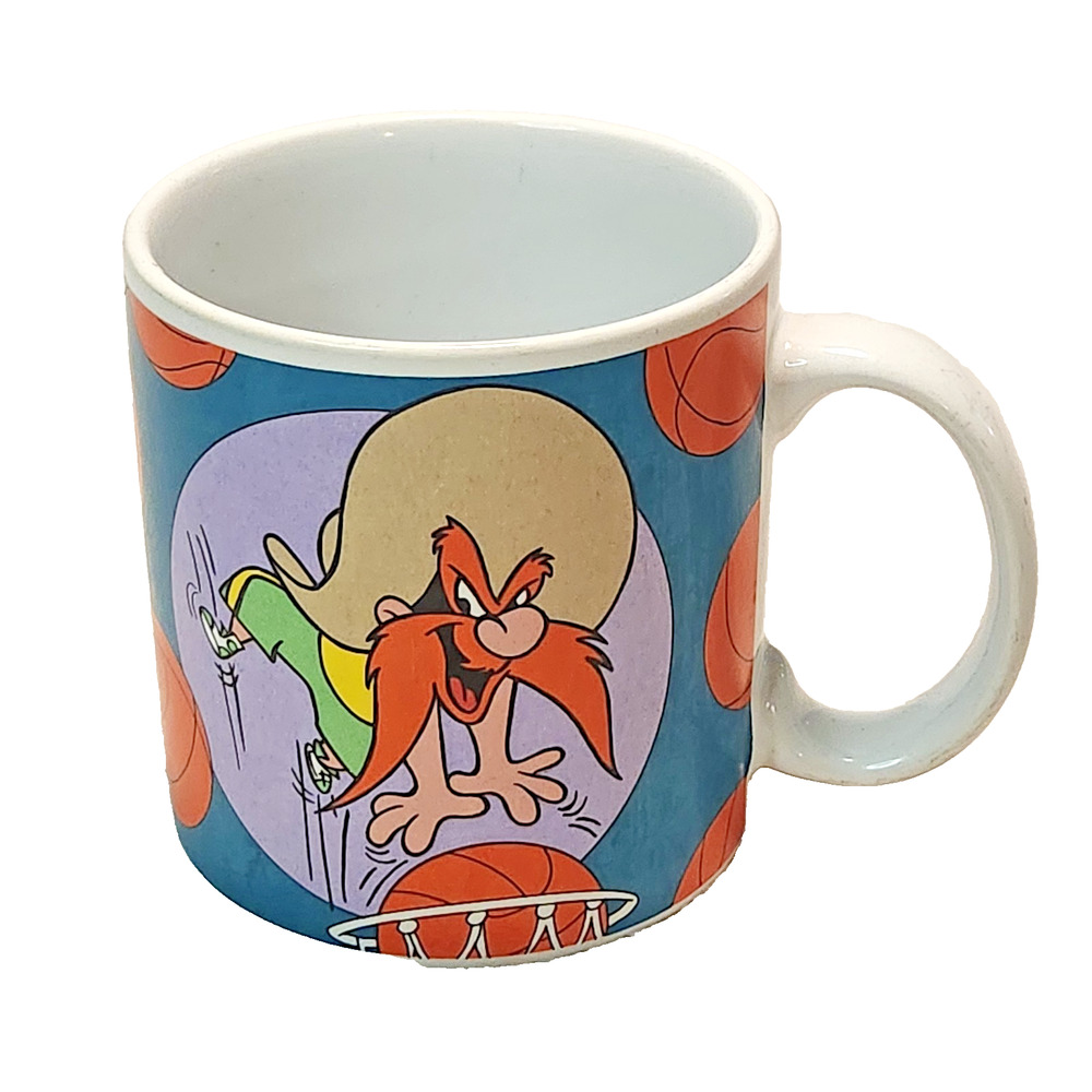 YOSEMITE SAM 1994 Looney Tunes Slammin' Dunk Basketball Coffee Mug Teacup